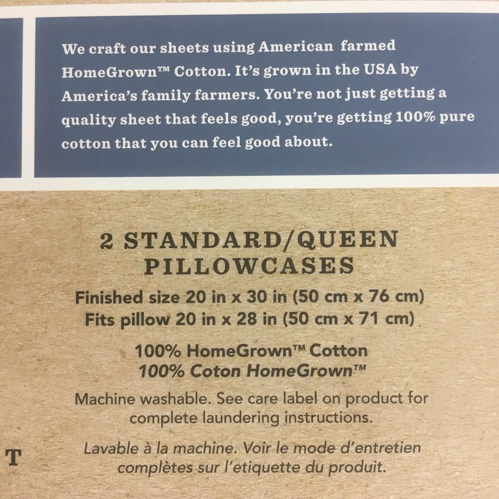 TAN DIAMOND DOT Heartland 400 TC 100% Cotton Sateen STANDARD QUEEN Pillowcases